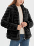 Damen Casual Kapuzenmantel aus Kunstpelz - Langarm Herbst Winter Jacke für Erwachsene